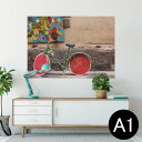 ポスター ウォールステッカー シール式ステッカー 飾り 594×841mm A1 写真 フォト 壁 インテリア おしゃれ 剥がせるwall sticker poster 023028 スイカ 写真 自転車