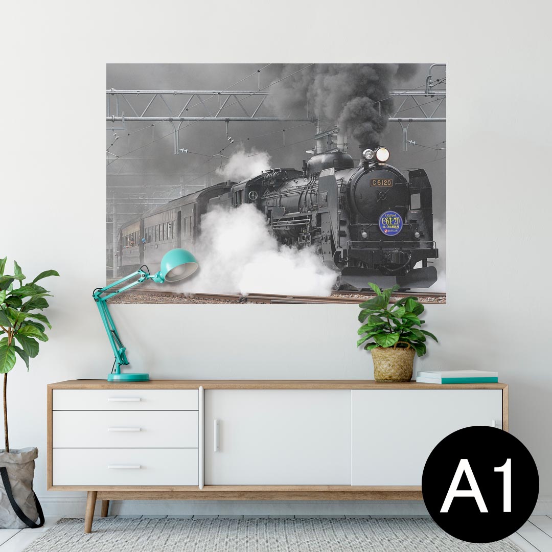 ポスター ウォールステッカー シール式ステッカー 飾り 594×841mm A1 写真 フォト 壁 インテリア おしゃれ 剥がせるwall sticker poster 023468 機関車　電車　写真