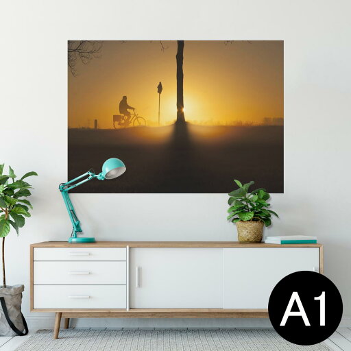ポスター ウォールステッカー シール式ステッカー 飾り 594×841mm A1 写真 フォト 壁 インテリア おしゃれ 剥がせるwall sticker poster 023854 夕日 自転車 ポスター ウォールステッカー シール式ステッカー 飾り 594×841mm A1 写真 フォト 壁 インテリア おしゃれ 剥がせるwall sticker poster 023854 夕日 自転車
