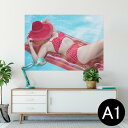 ポスター ウォールステッカー シール式ステッカー 飾り 594×841mm A1 写真 フォト 壁 インテリア おしゃれ 剥がせるwall sticker poster 025714 夏 プール 水着 ドット