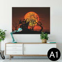 ポスター ウォールステッカー シール式ステッカー 飾り 594×841mm A1 写真 フォト 壁 インテリア おしゃれ 剥がせるwall sticker poster 025910 月 ハロウィン Halloween