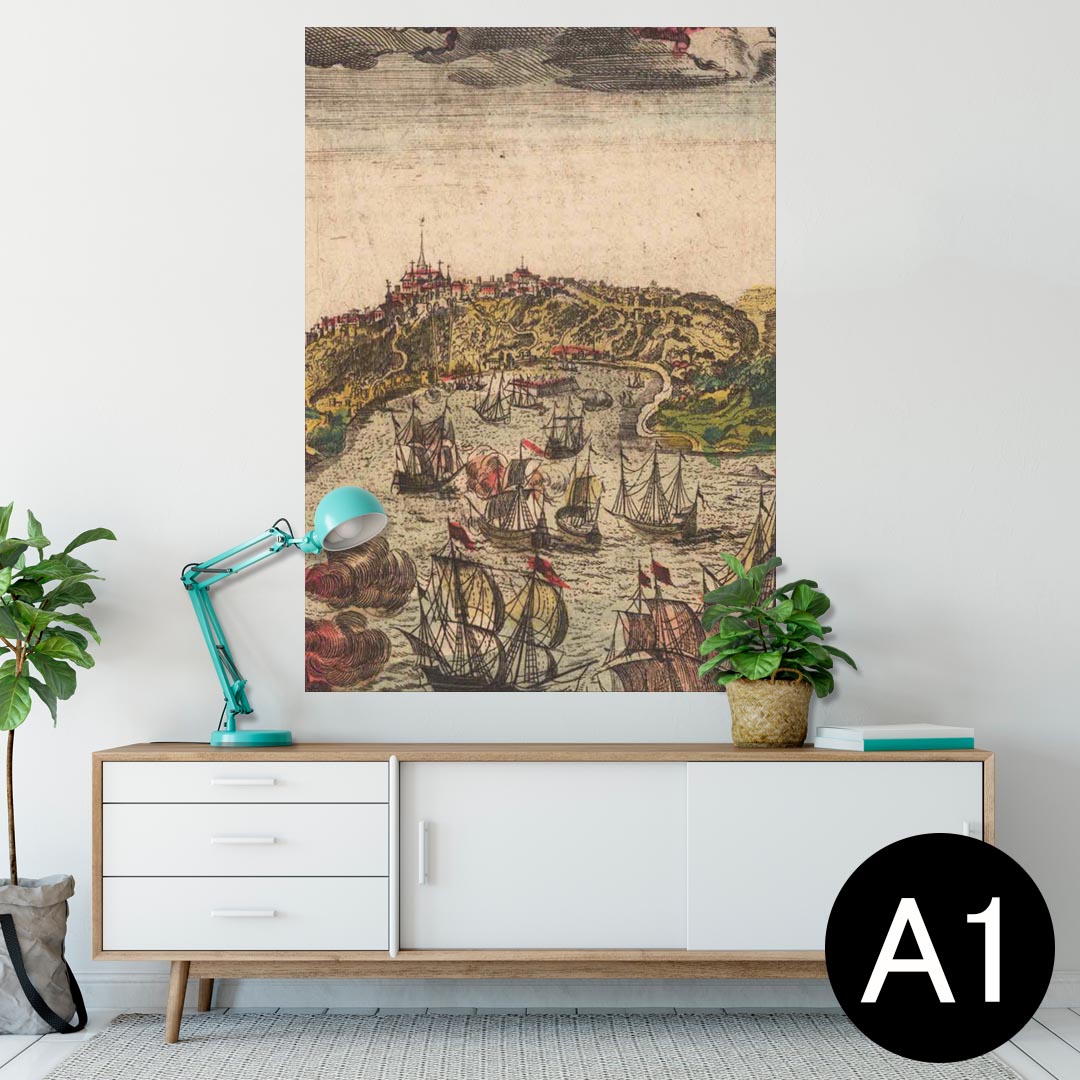 ポスター ウォールステッカー シール式ステッカー 飾り 594×841mm A1 写真 フォト 壁 インテリア おしゃれ 剥がせるwall sticker poster 006195 絵画　イラスト　船