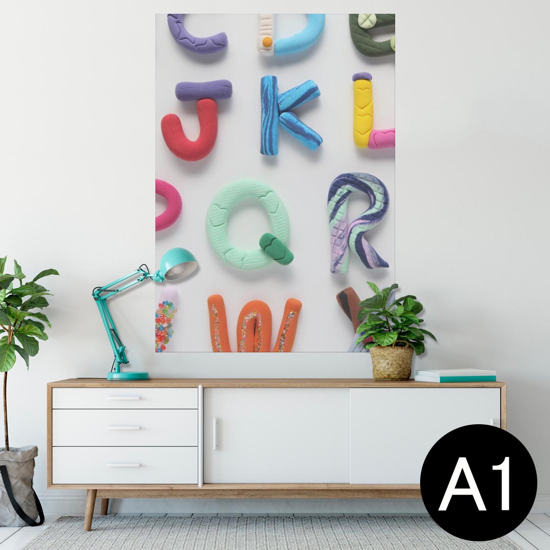 ポスター ウォールステッカー シール式ステッカー 飾り 594×841mm A1 写真 フォト 壁 インテリア おしゃれ 剥がせるwall sticker poster 006701 英語　文字　アルファベット