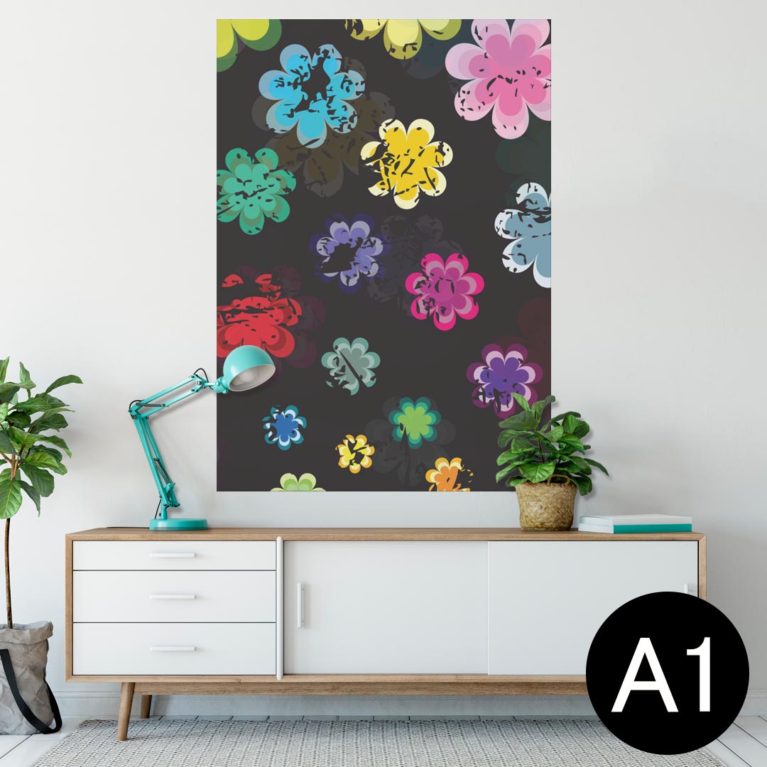ポスター ウォールステッカー シール式ステッカー 飾り 594×841mm A1 写真 フォト 壁 インテリア おしゃれ 剥がせるwall sticker poster 007240 花