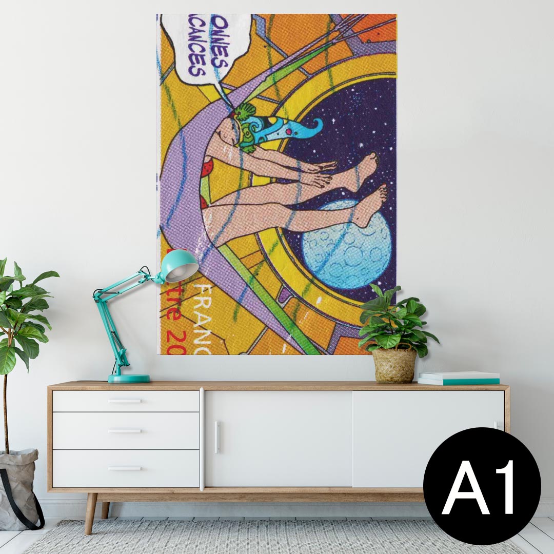 ポスター ウォールステッカー シール式ステッカー 飾り 594×841mm A1 写真 フォト 壁 インテリア おしゃれ 剥がせるwall sticker poster 007388 切手 文字 イラスト