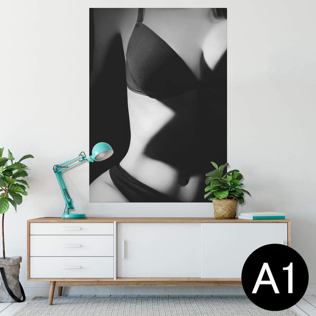ポスター ウォールステッカー シール式ステッカー 飾り 594×841mm A1 写真 フォト 壁 インテリア おしゃれ 剥がせるwall sticker poster 007405 写真　モノクロ　人物