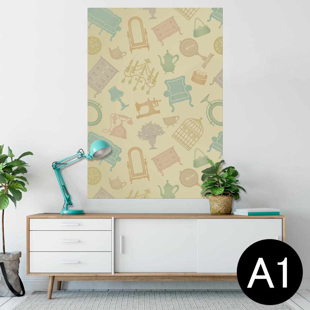 ポスター ウォールステッカー シール式ステッカー 飾り 594×841mm A1 写真 フォト 壁 インテリア おしゃれ 剥がせるwall sticker poster 009270 アンティーク パステル カラフル
