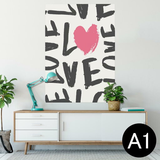 ポスター ウォールステッカー シール式ステッカー 飾り 594×841mm A1 写真 フォト 壁 インテリア おしゃれ 剥がせるwall sticker poster 011409 LOVE ハート 文字 ポスター ウォールステッカー シール式ステッカー 飾り 594×841mm A1 写真 フォト 壁 インテリア おしゃれ 剥がせるwall sticker poster 011409 LOVE ハート 文字