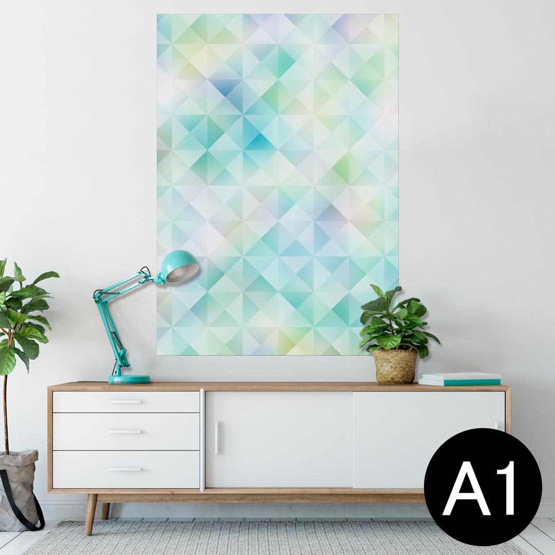ポスター ウォールステッカー シール式ステッカー 飾り 594×841mm A1 写真 フォト 壁 インテリア おしゃれ 剥がせるwall sticker poster 012068 パステル　模様　柄