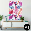 ポスター ウォールステッカー シール式ステッカー 飾り 594×841mm A1 写真 フォト 壁 インテリア おしゃれ 剥がせるwall sticker poster 012570 マニキュア おしゃれ ピンク