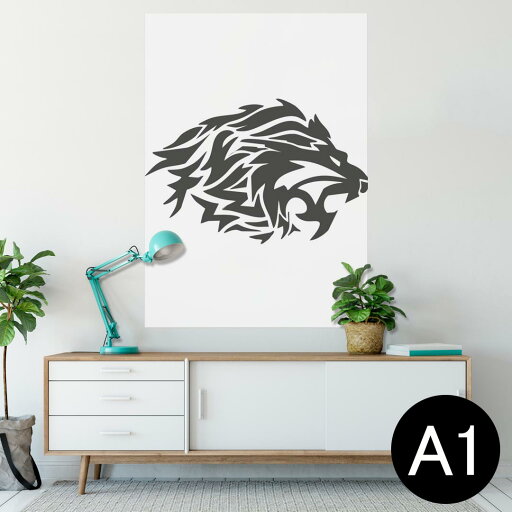 ポスター ウォールステッカー シール式ステッカー 飾り 594×841mm A1 写真 フォト 壁 インテリア おしゃれ 剥がせるwall sticker poster 013262 ライオン 動物 モノトーン ポスター ウォールステッカー シール式ステッカー 飾り 594×841mm A1 写真 フォト 壁 インテリア おしゃれ 剥がせるwall sticker poster 013262 ライオン 動物 モノトーン