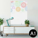 ポスター ウォールステッカー シール式ステッカー 飾り 594×841mm A1 写真 フォト 壁 インテリア おしゃれ 剥がせるwall sticker poster 013800 花火 風景 白