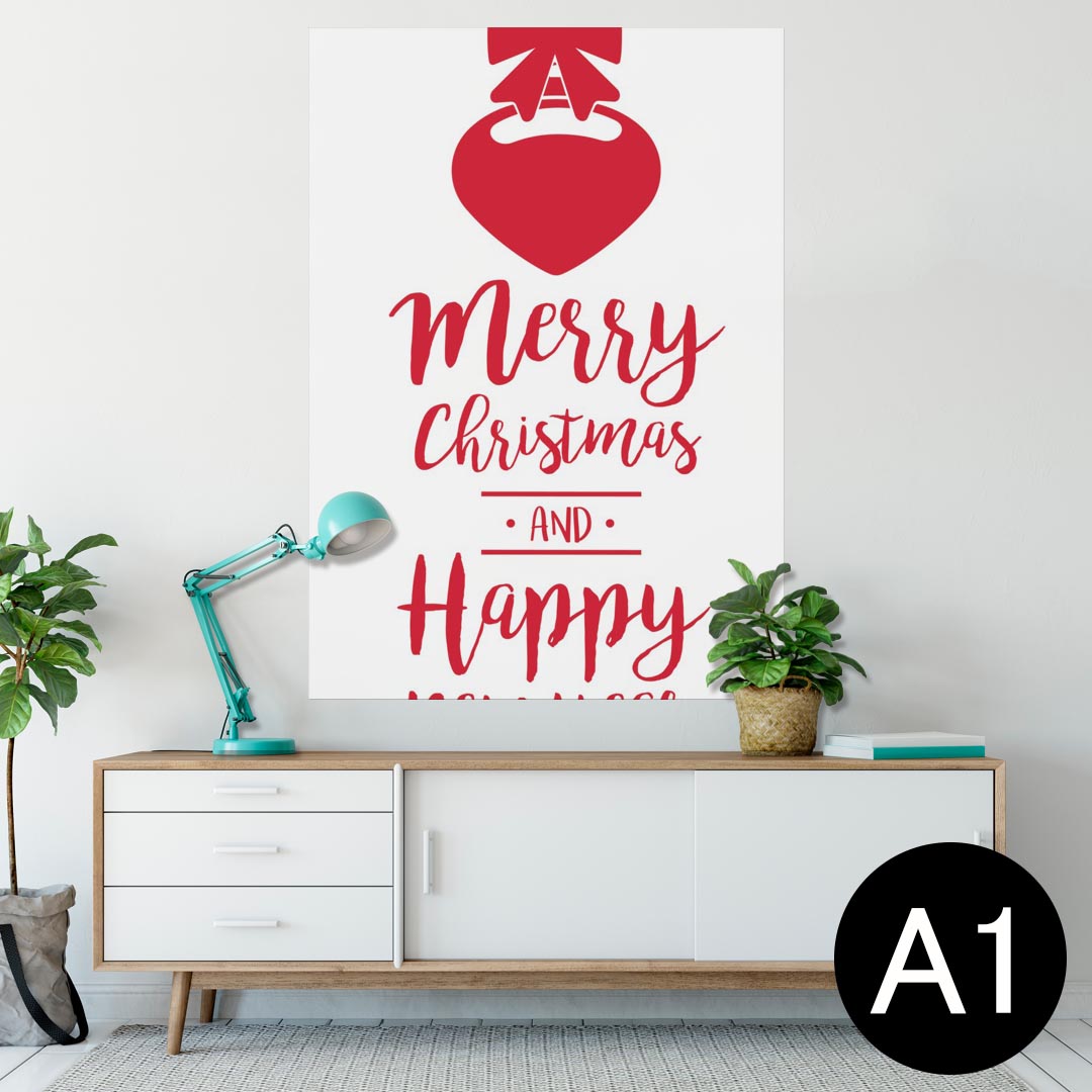 ポスター ウォールステッカー シール式ステッカー 飾り 594×841mm A1 写真 フォト 壁 インテリア おしゃれ 剥がせるwall sticker poster 013857 クリスマス　飾り　年明け