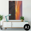 ポスター ウォールステッカー シール式ステッカー 飾り 594×841mm A1 写真 フォト 壁 インテリア おしゃれ 剥がせるwall sticker poster 014962 風景 自然 背景 夜空 夕日