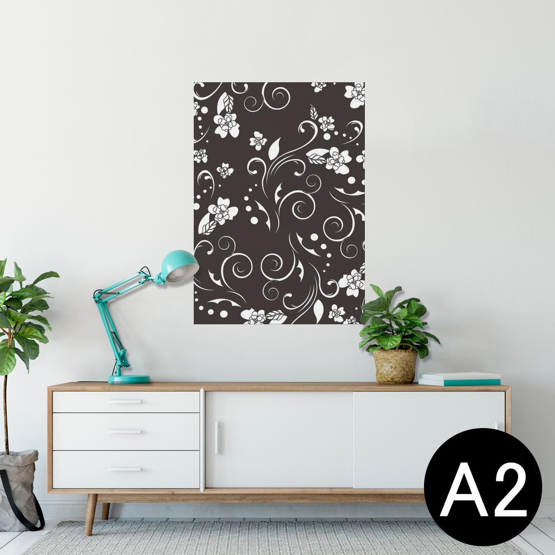 ポスター ウォールステッカー シール式ステッカー 飾り 420×594mm A2 写真 フォト 壁 インテリア おしゃれ 剥がせる wall sticker poster 000386 ペイズリー　ダマスク　花