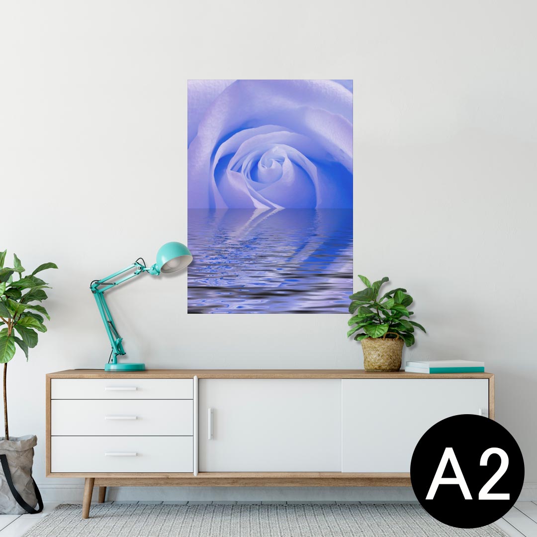 ポスター ウォールステッカー シール式ステッカー 飾り 420×594mm A2 写真 フォト 壁 インテリア おしゃれ 剥がせる wall sticker poster 001018 薔薇　海