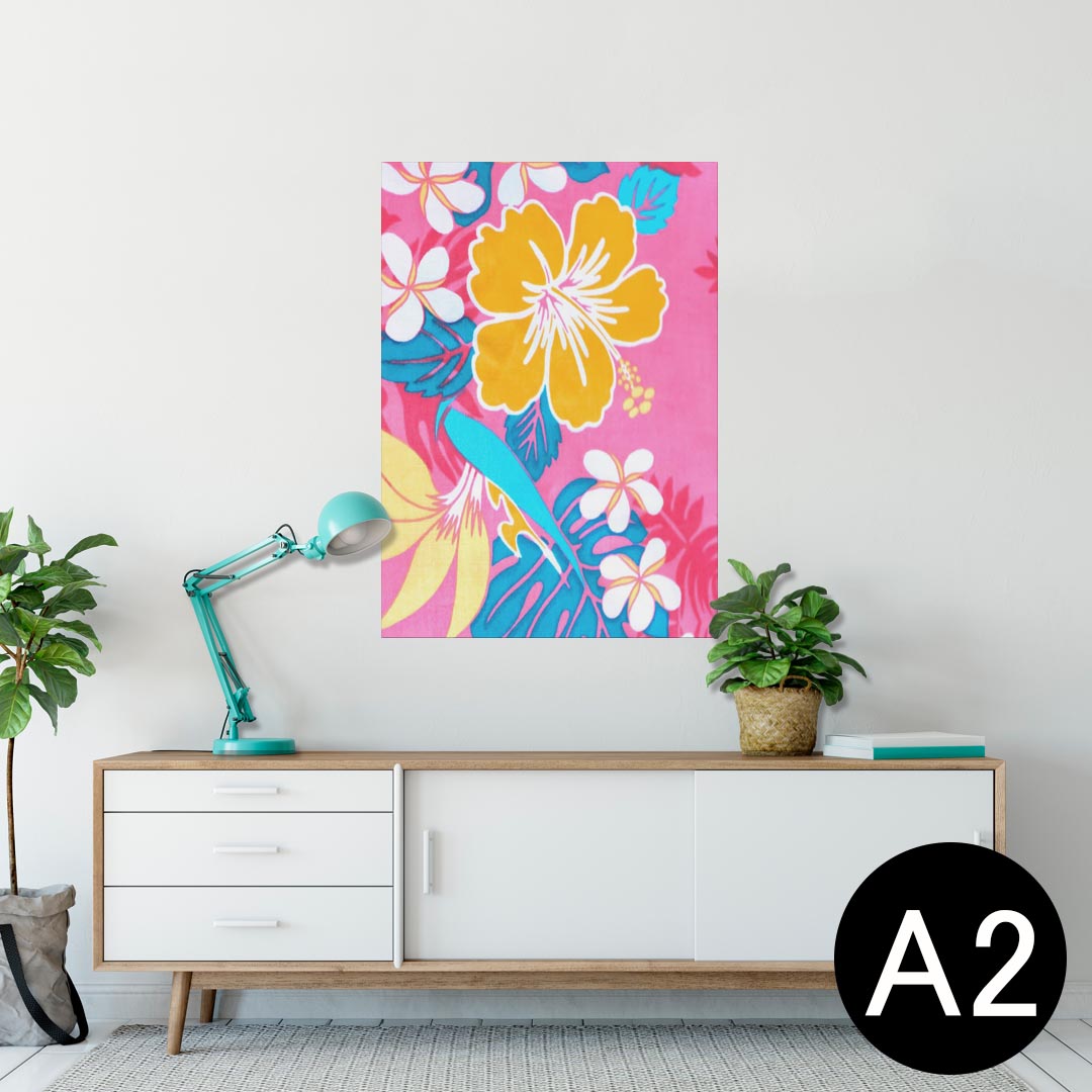 ポスター ウォールステッカー シール式ステッカー 飾り 420×594mm A2 写真 フォト 壁 インテリア おしゃれ 剥がせる wall sticker poster 001193 ハワイ　ハイビスカス