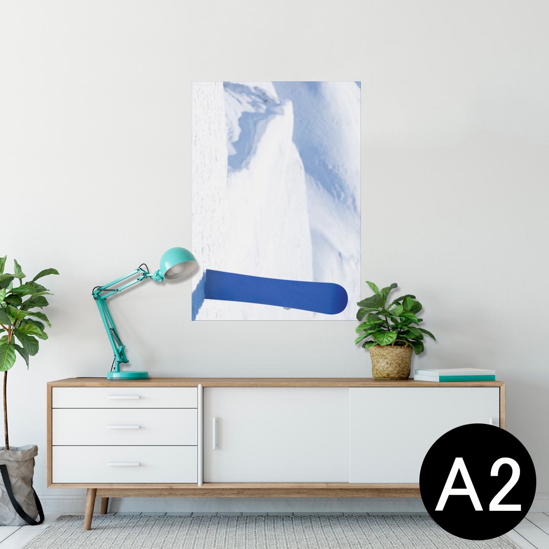 ポスター ウォールステッカー シール式ステッカー 飾り 420×594mm A2 写真 フォト 壁 インテリア おしゃれ 剥がせる wall sticker poster 001223 スノーボード　雪　スポーツ