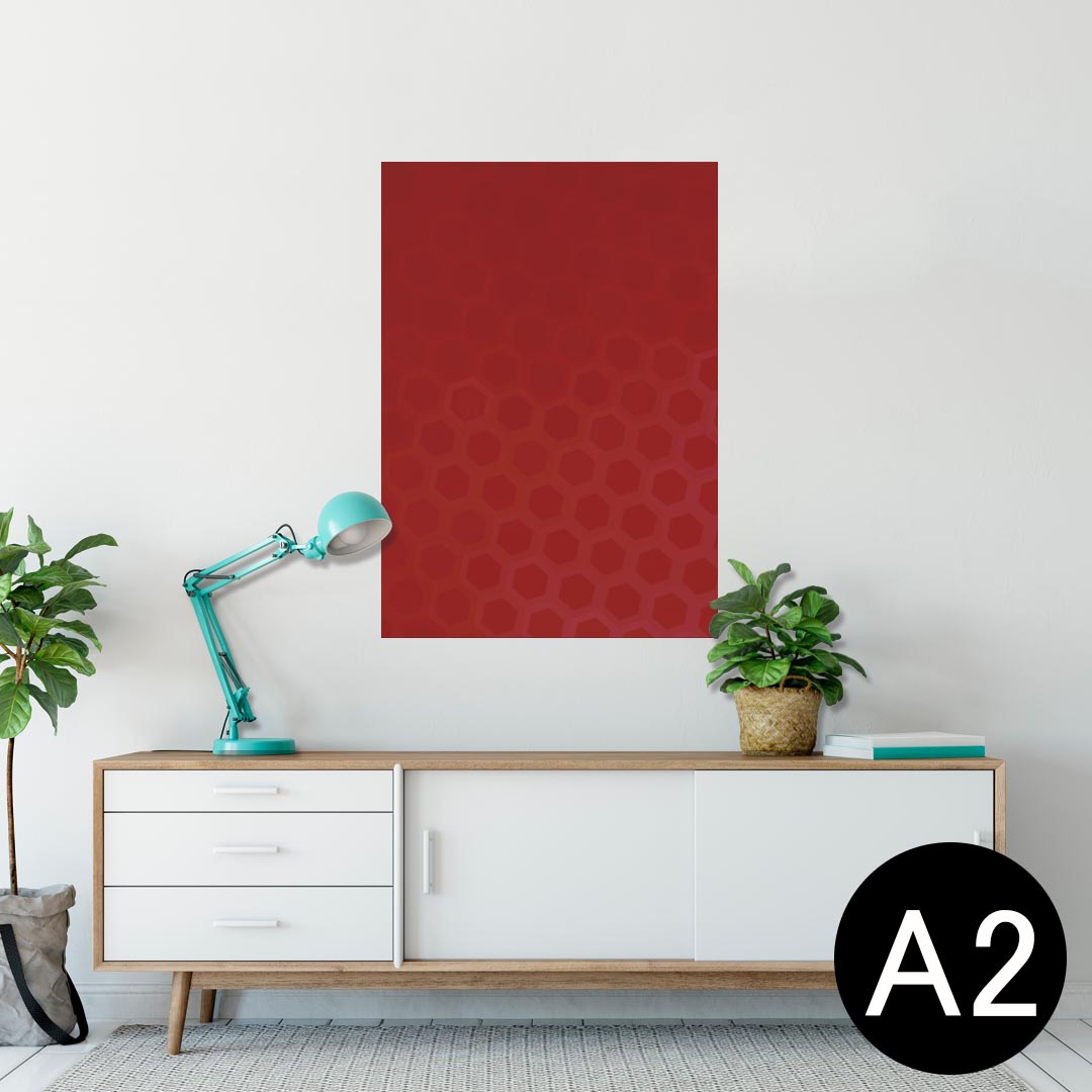 ポスター ウォールステッカー シール式ステッカー 飾り 420×594mm A2 写真 フォト 壁 インテリア おしゃれ 剥がせる wall sticker poster 002040 シンプル　赤