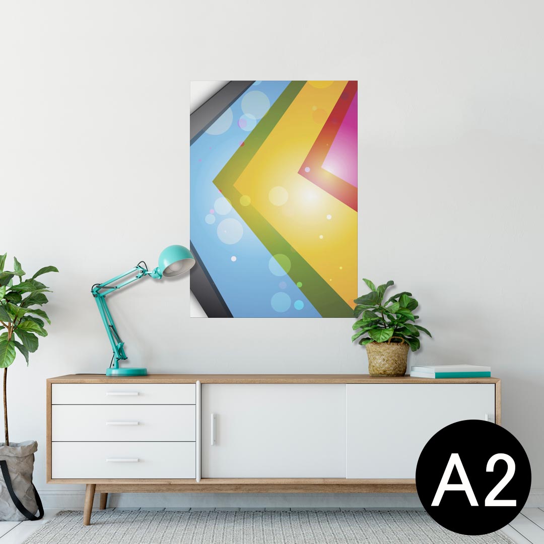 ポスター ウォールステッカー シール式ステッカー 飾り 420×594mm A2 写真 フォト 壁 インテリア おしゃれ 剥がせる wall sticker poster 002122 カラフル　シンプル