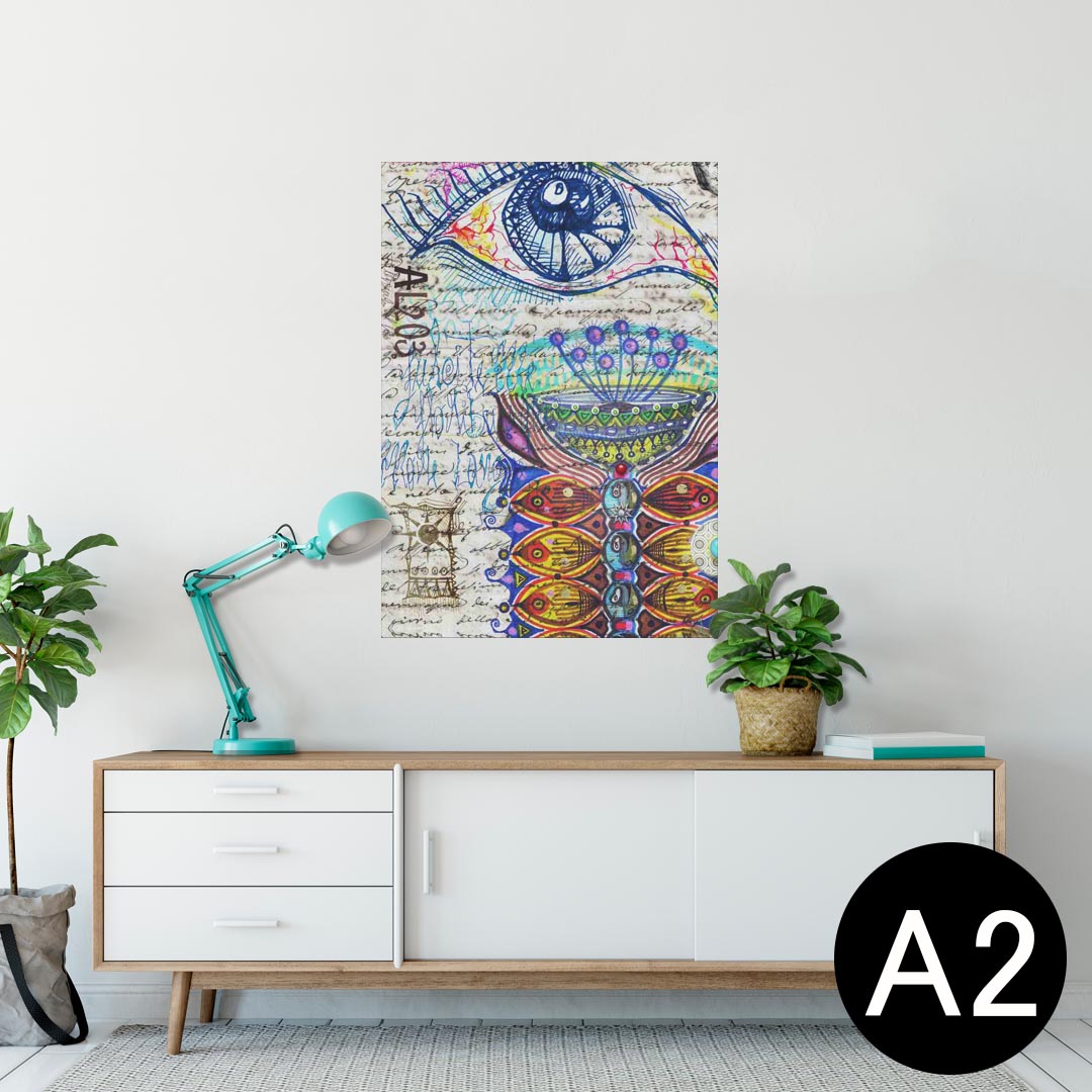 ポスター ウォールステッカー シール式ステッカー 飾り 420×594mm A2 写真 フォト 壁 インテリア おしゃれ 剥がせる wall sticker poster 003515 イラスト　柄　カラフル