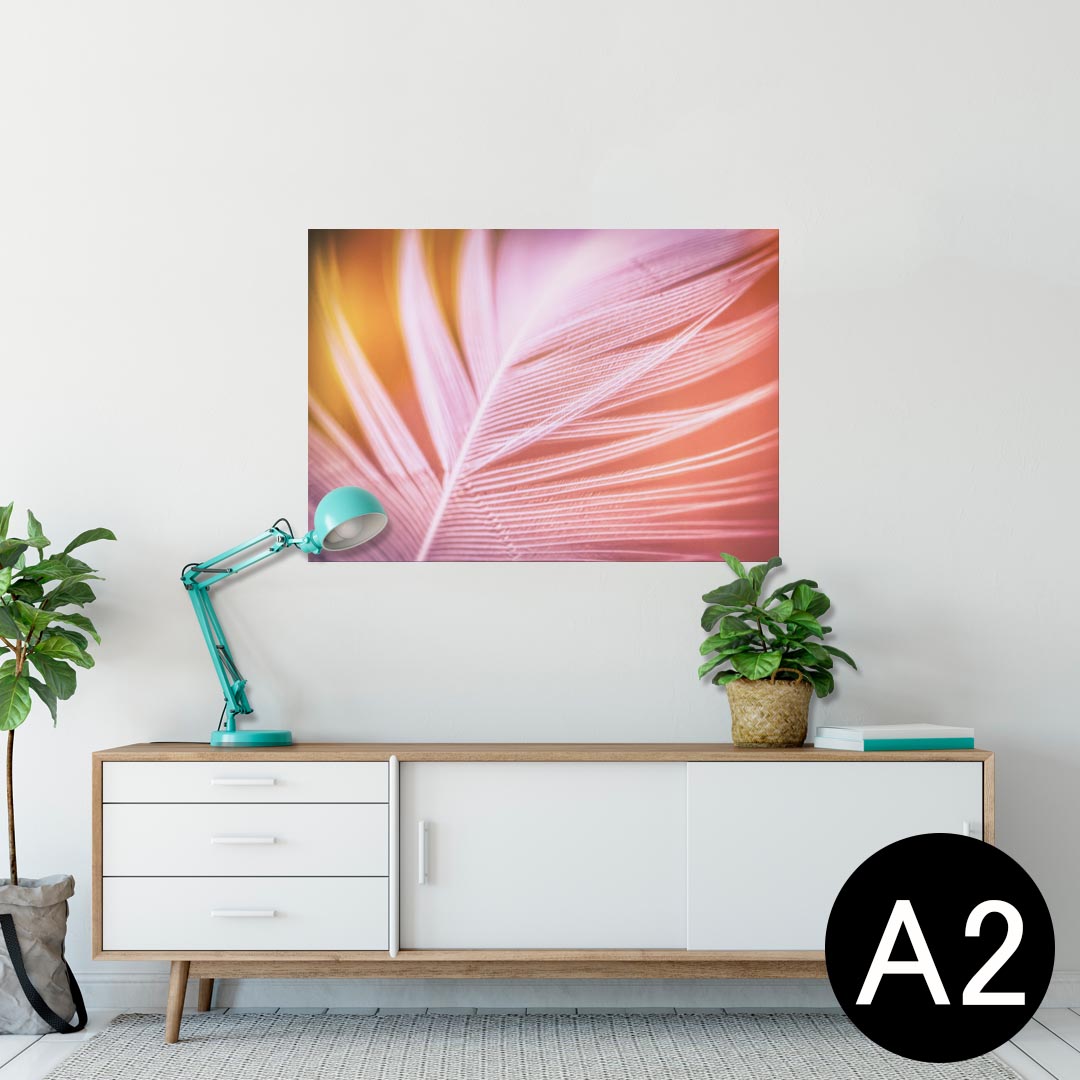 ポスター ウォールステッカー シール式ステッカー 飾り 420×594mm A2 写真 フォト 壁 インテリア おしゃれ 剥がせる wall sticker poster 023270 羽根　フェザー