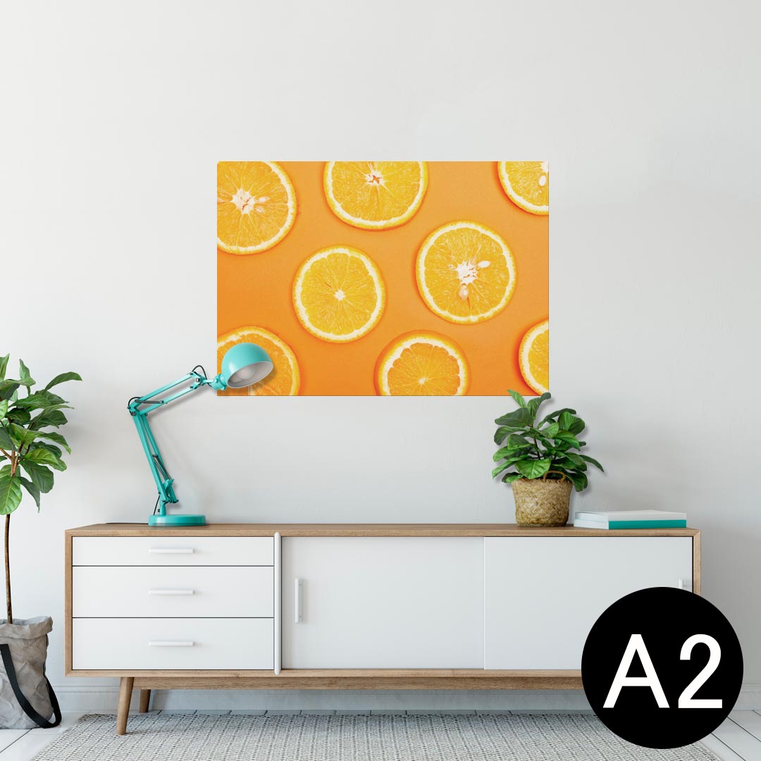 ポスター ウォールステッカー シール式ステッカー 飾り 420×594mm A2 写真 フォト 壁 インテリア おしゃれ 剥がせる wall sticker poster 023625 オレンジ　果物　フルーツ