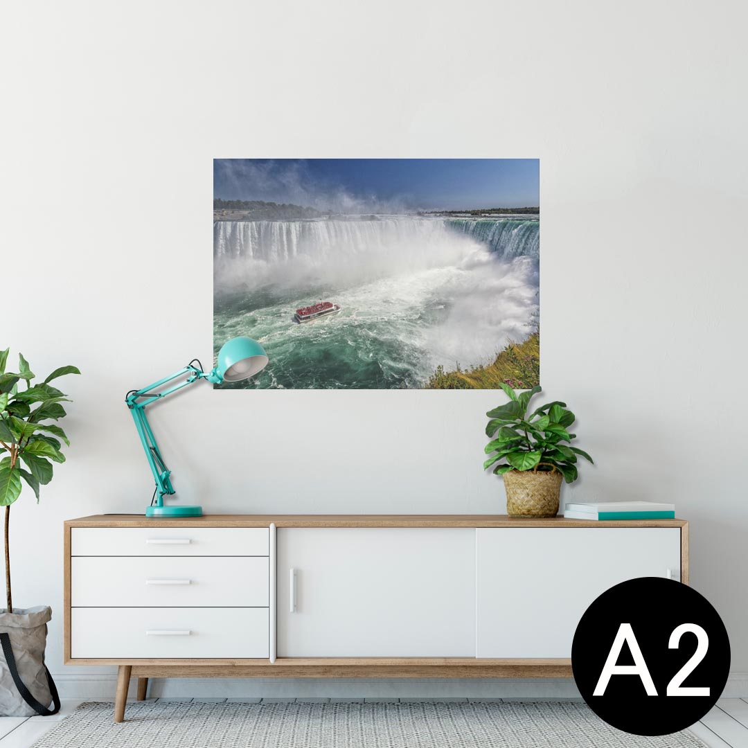 ポスター ウォールステッカー シール式ステッカー 飾り 420×594mm A2 写真 フォト 壁 インテリア おしゃれ 剥がせる wall sticker poster 023954 景色　滝　自然