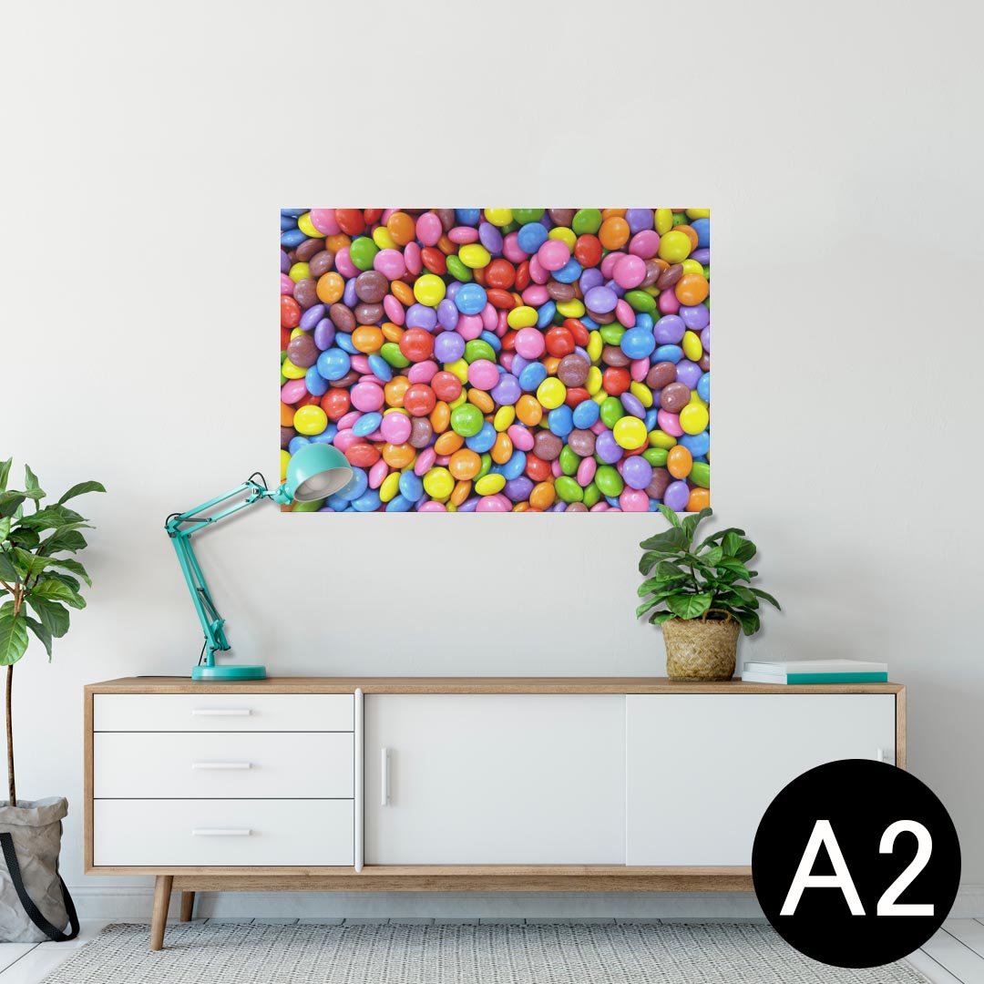 楽天kabeコレポスター ウォールステッカー シール式ステッカー 飾り 420×594mm A2 写真 フォト 壁 インテリア おしゃれ 剥がせる wall sticker poster 025841 チョコレート　お菓子　カラフル