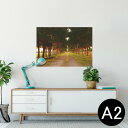 ポスター ウォールステッカー シール式ステッカー 飾り 420×594mm A2 写真 フォト 壁 インテリア おしゃれ 剥がせる wall sticker poster 026007 風景 並木道 木