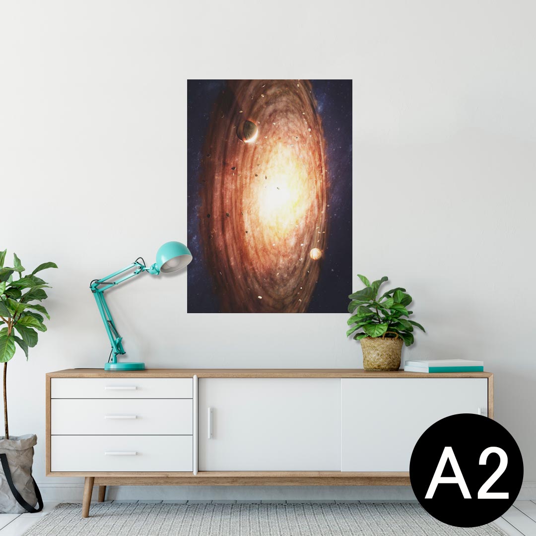 ポスター ウォールステッカー シール式ステッカー 飾り 420×594mm A2 写真 フォト 壁 インテリア おしゃれ 剥がせる wall sticker poster 004912 宇宙　惑星　写真