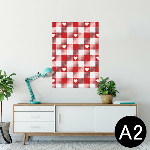 ポスター ウォールステッカー シール式ステッカー 飾り 420×594mm A2 写真 フォト 壁 インテリア おしゃれ 剥がせる wall sticker poster 005063 ハート チェック 赤 ポスター ウォールステッカー シール式ステッカー 飾り 420×594mm A2 写真 フォト 壁 インテリア おしゃれ 剥がせる wall sticker poster 005063 ハート チェック 赤