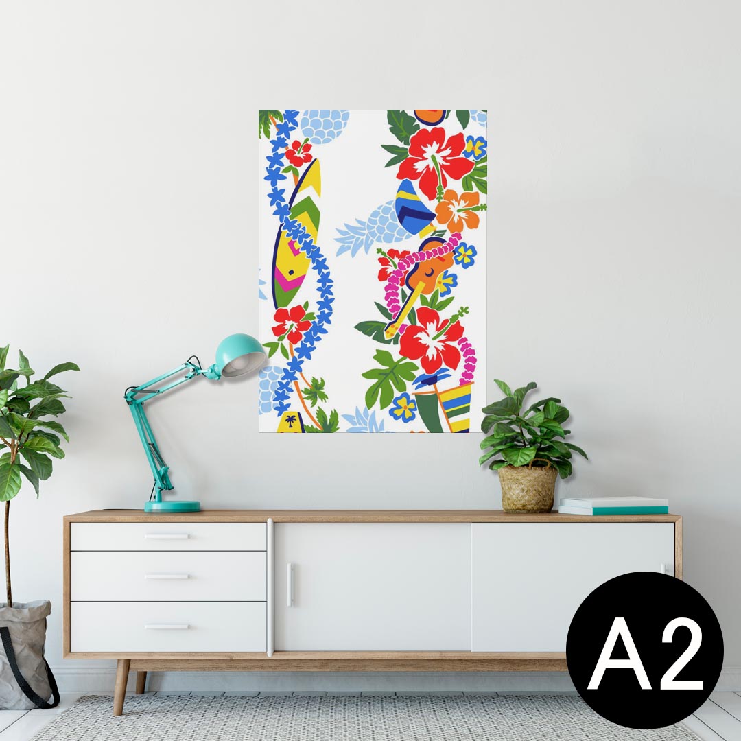 ポスター ウォールステッカー シール式ステッカー 飾り 420×594mm A2 写真 フォト 壁 インテリア おしゃれ 剥がせる wall sticker poster 006871 花　　ハワイ