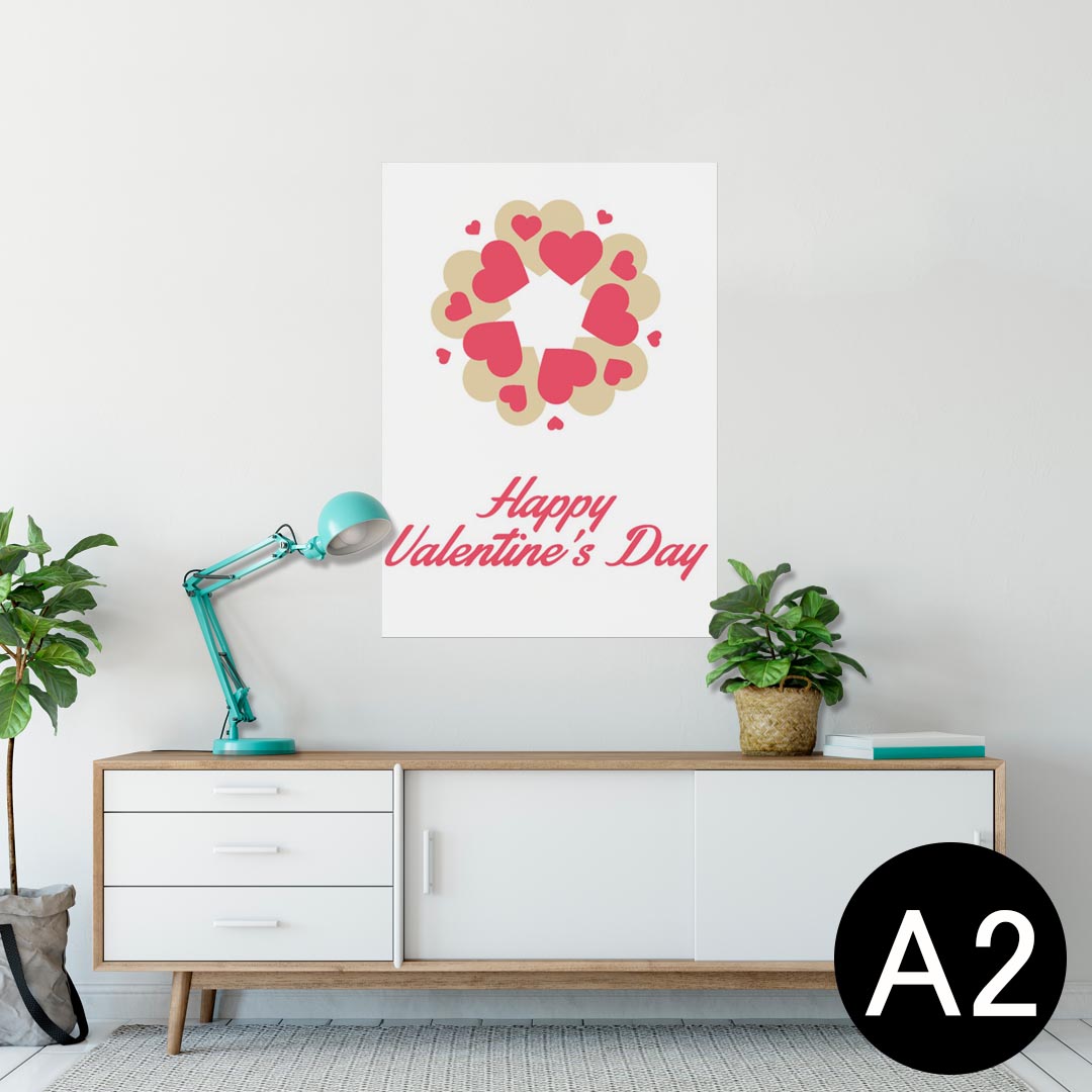 ポスター ウォールステッカー シール式ステッカー 飾り 420×594mm A2 写真 フォト 壁 インテリア おしゃれ 剥がせる wall sticker poster 007021 ハート　英語　文字