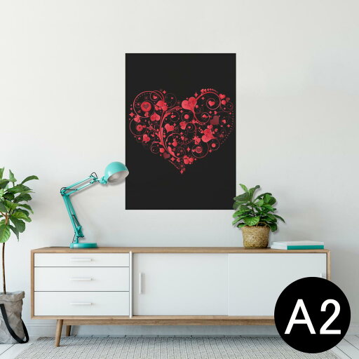 ポスター ウォールステッカー シール式ステッカー 飾り 420×594mm A2 写真 フォト 壁 インテリア おしゃれ 剥がせる wall sticker poster 007587 ハート 赤 レッド 黒 ブラック ポスター ウォールステッカー シール式ステッカー 飾り 420×594mm A2 写真 フォト 壁 インテリア おしゃれ 剥がせる wall sticker poster 007587 ハート 赤 レッド 黒 ブラック