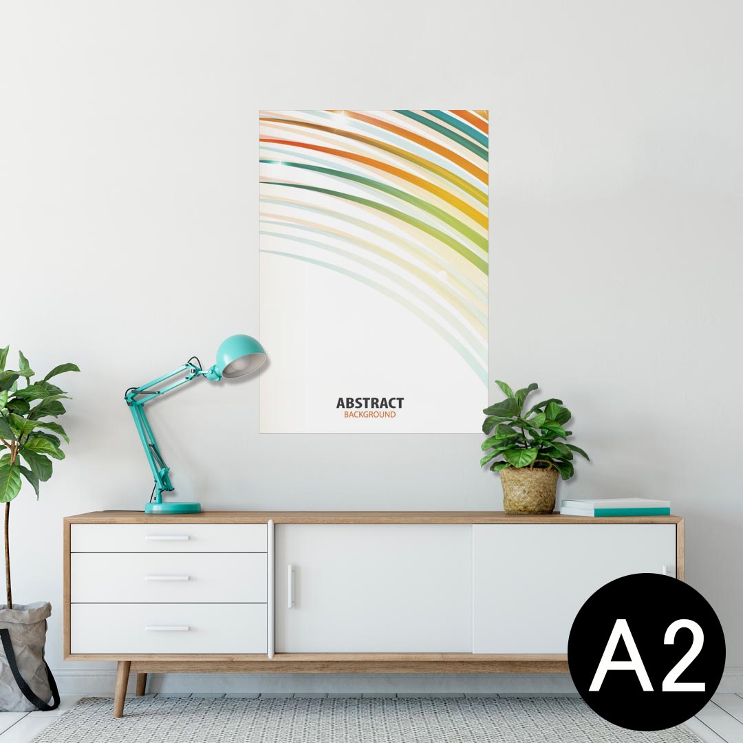 ポスター ウォールステッカー シール式ステッカー 飾り 420×594mm A2 写真 フォト 壁 インテリア おしゃれ 剥がせる wall sticker poster 007990 虹　レインボー　カラフル　きらきら