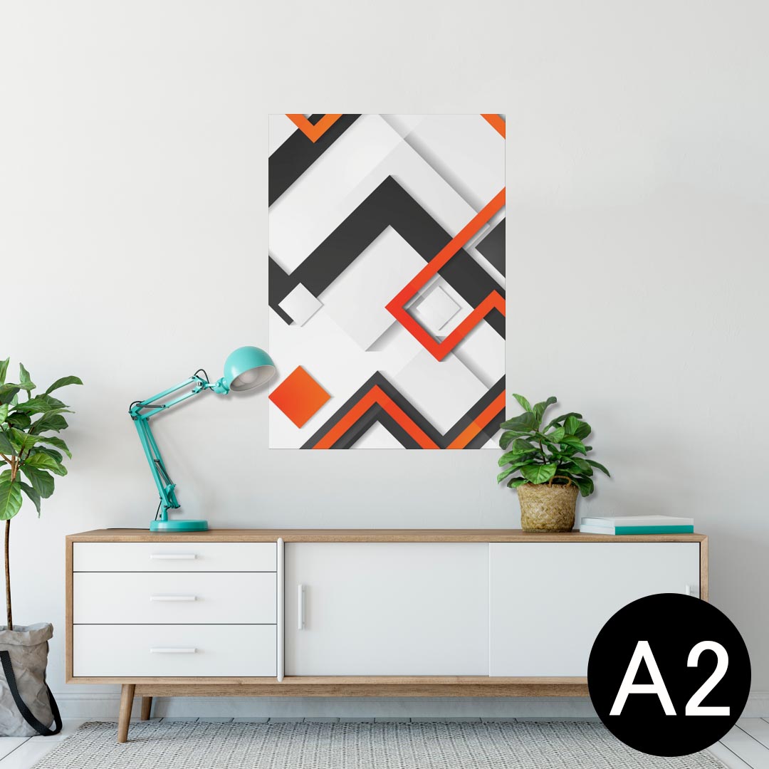 ポスター ウォールステッカー シール式ステッカー 飾り 420×594mm A2 写真 フォト 壁 インテリア おしゃれ 剥がせる wall sticker poster 008354 デザイン　赤　黒　ブラック　レッド