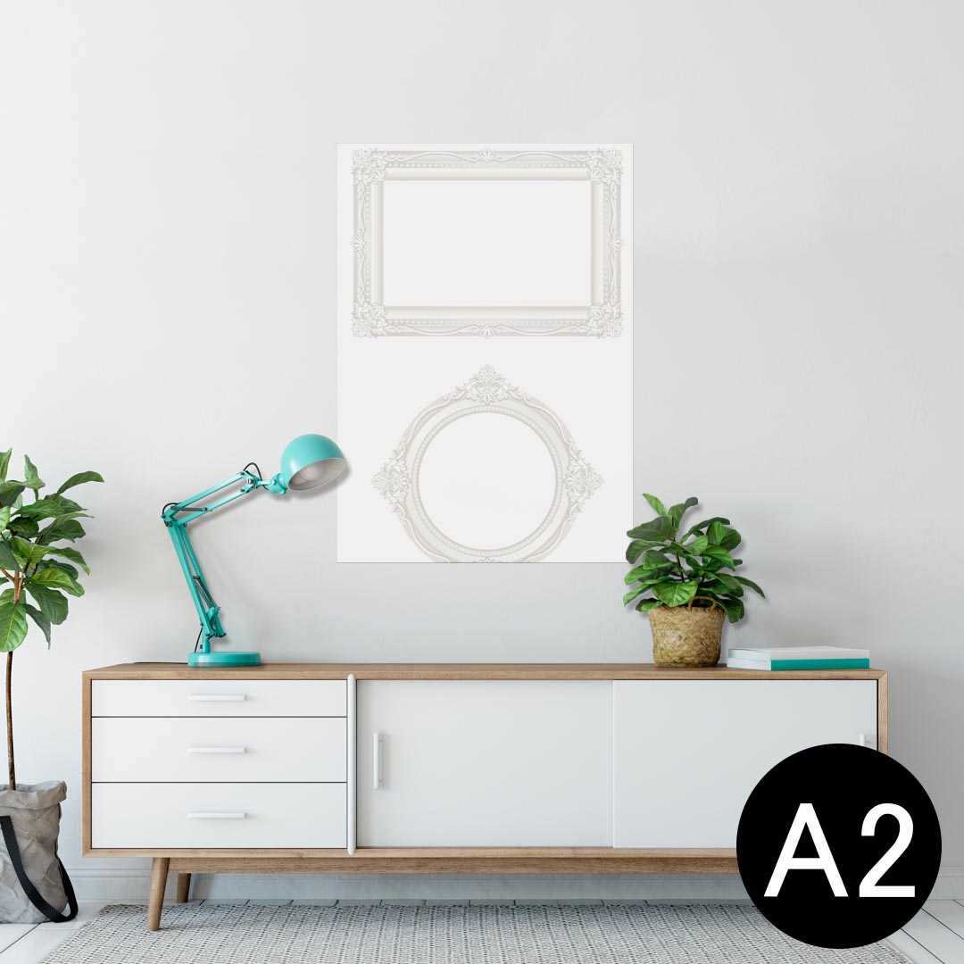 ポスター ウォールステッカー シール式ステッカー 飾り 420×594mm A2 写真 フォト 壁 インテリア おしゃれ 剥がせる wall sticker poster 009217 シンプル アンティーク 白