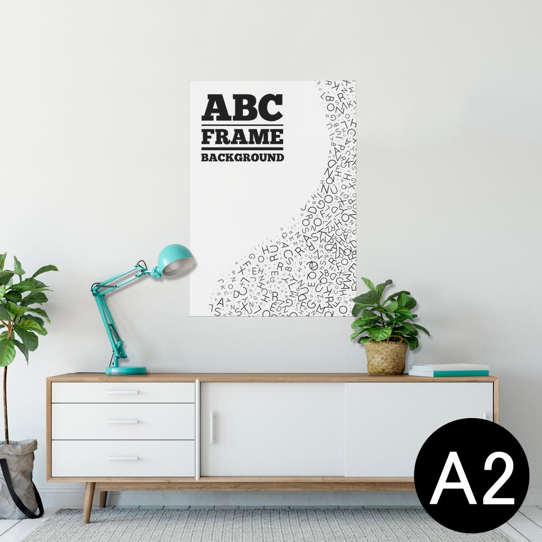 ポスター ウォールステッカー シール式ステッカー 飾り 420×594mm A2 写真 フォト 壁 インテリア おしゃれ 剥がせる wall sticker poster 009694 英語　文字　白　黒