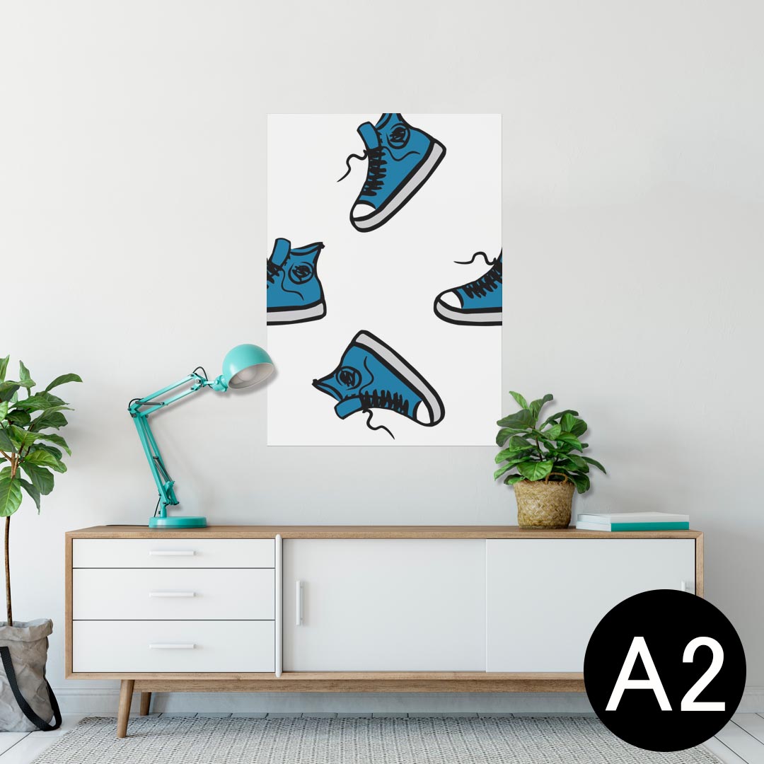 ポスター ウォールステッカー シール式ステッカー 飾り 420×594mm A2 写真 フォト 壁 インテリア おしゃれ 剥がせる wall sticker poster 010100 おしゃれ　くつ　ファッション