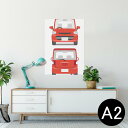 ポスター ウォールステッカー シール式ステッカー 飾り 420×594mm A2 写真 フォト 壁 インテリア おしゃれ 剥がせる wall sticker poster 010222 乗り物　車　赤