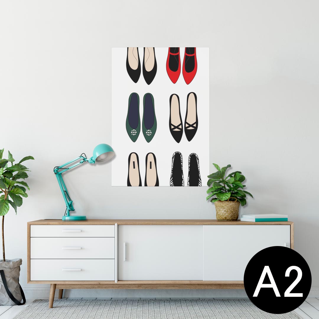 ポスター ウォールステッカー シール式ステッカー 飾り 420×594mm A2 写真 フォト 壁 インテリア おしゃれ 剥がせる wall sticker poster 010360 おしゃれ　ファッション　靴