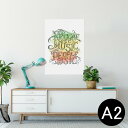 ポスター ウォールステッカー シール式ステッカー 飾り 420×594mm A2 写真 フォト 壁 インテリア おしゃれ 剥がせる wall sticker poster 010898 レゲエ 音楽 英語