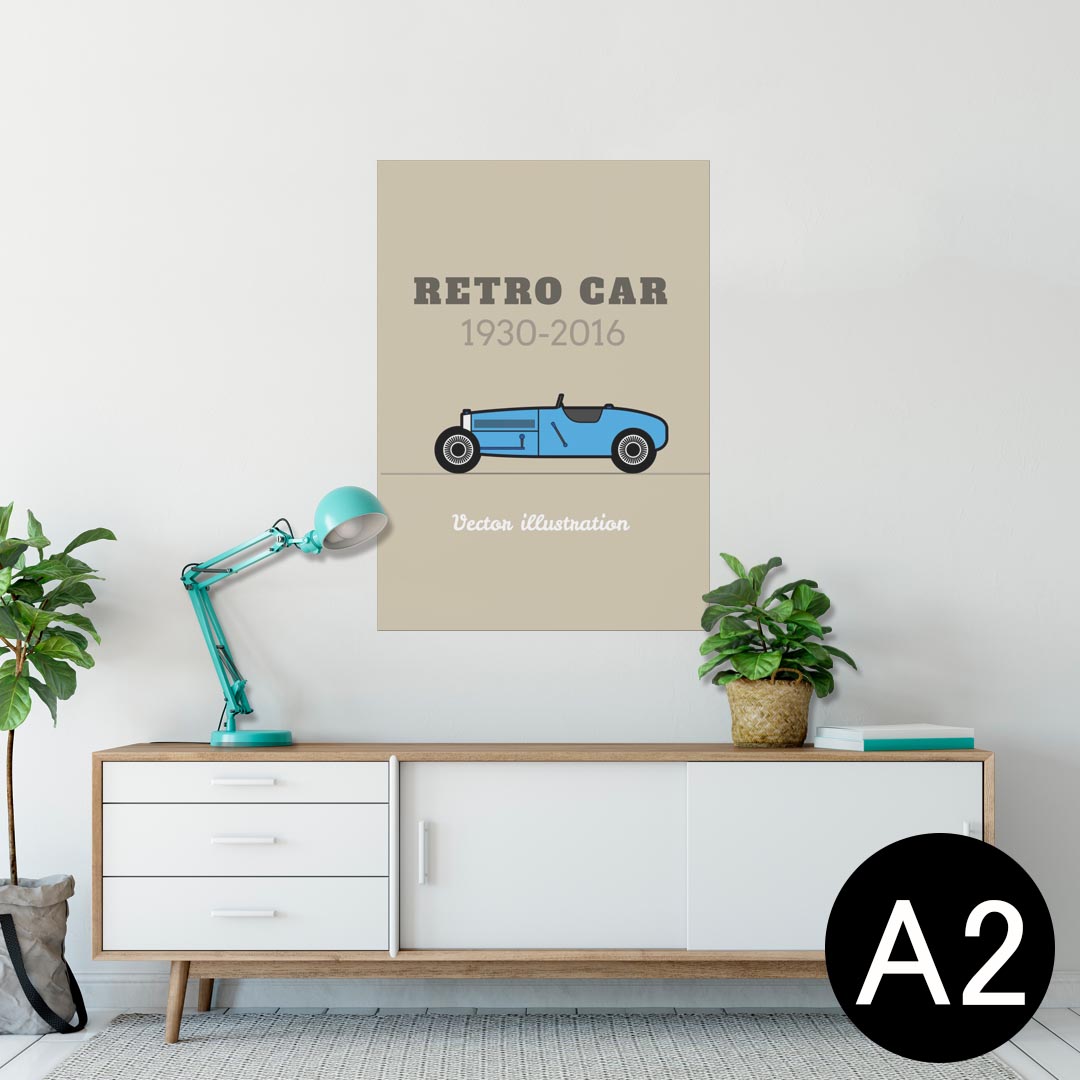ポスター ウォールステッカー シール式ステッカー 飾り 420×594mm A2 写真 フォト 壁 インテリア おしゃれ 剥がせる wall sticker poster 011078 乗り物　車　レトロ