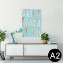 ポスター ウォールステッカー シール式ステッカー 飾り 420×594mm A2 写真 フォト 壁 インテリア おしゃれ 剥がせる wall sticker poster 011158 水着 夏 人物