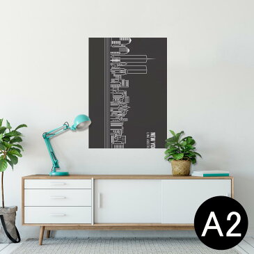 ポスター ウォールステッカー シール式ステッカー 飾り 420×594mm A2 写真 フォト 壁 インテリア おしゃれ 　剥がせる wall sticker poster 011350 ニューヨーク　外国　街並み