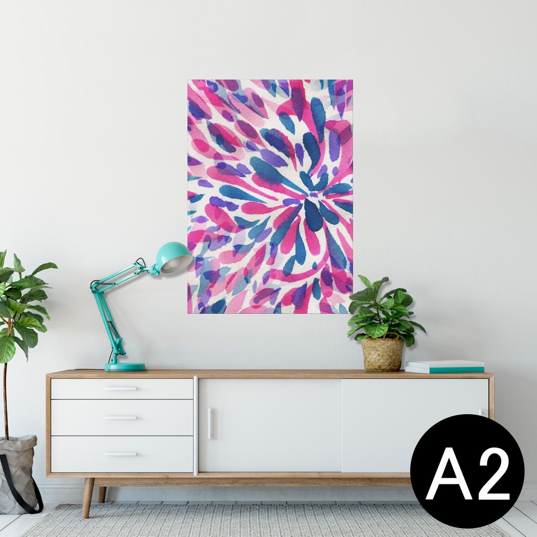 ポスター ウォールステッカー シール式ステッカー 飾り 420×594mm A2 写真 フォト 壁 インテリア おしゃれ 剥がせる wall sticker poster 012744 赤 青 ペイント