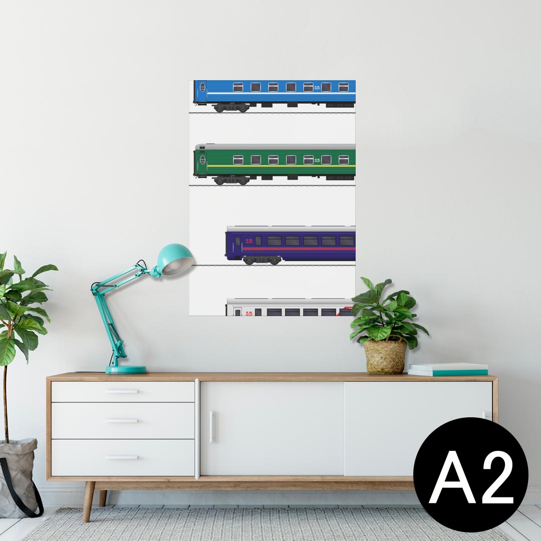 ポスター ウォールステッカー シール式ステッカー 飾り 420×594mm A2 写真 フォト 壁 インテリア おしゃれ 剥がせる wall sticker poster 013213 乗り物　新幹線　電車