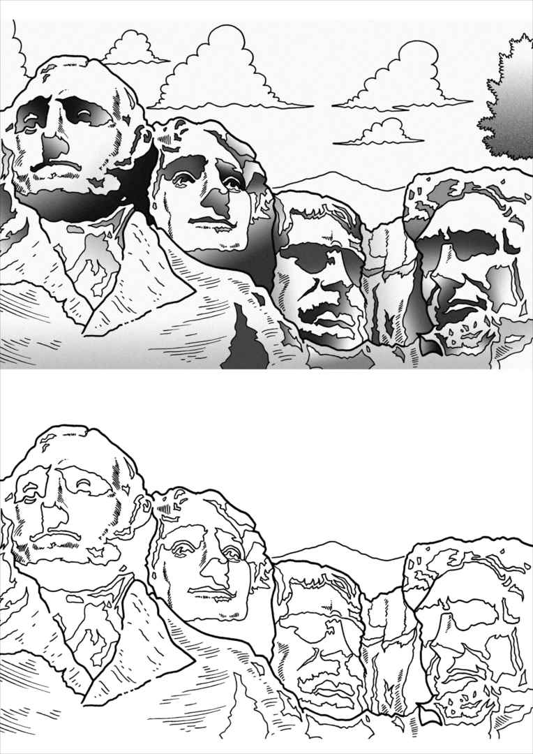 ポスター ウォールステッカー シール式ステッカー 飾り 420×594mm A2 写真 フォト 壁 インテリア おしゃれ 剥がせる wall sticker poster 014357 モアイ像　風景