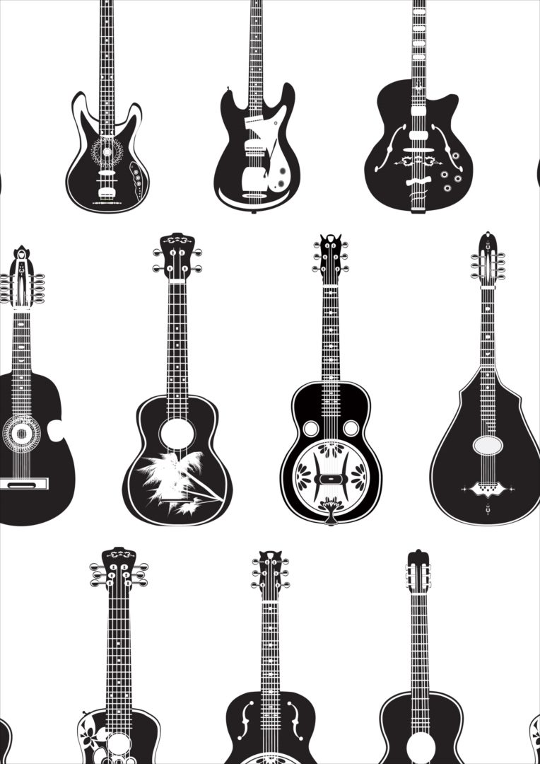 ポスター ウォールステッカー シール式ステッカー 飾り 420×594mm A2 写真 フォト 壁 インテリア おしゃれ 剥がせる wall sticker poster 014361 ギター　音楽　楽器